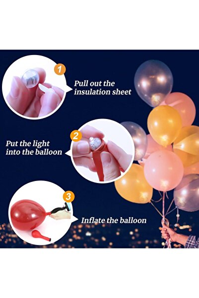 Goodern 50 Pcs Mini LED Multicolor Mini Ball Lights for Balloons & Decoration...