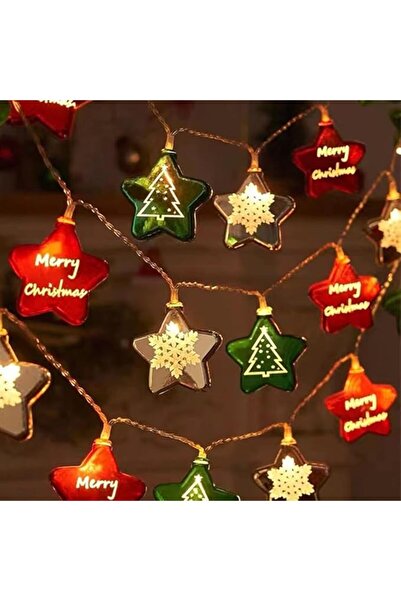 Goodern 1.5M 10LED Christmas Star String Lights (Multi-color, Battery Powered)