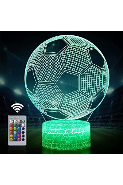 MAKINGTEC Football 3D Illusion Lamp - 16-Color Remote Night Light