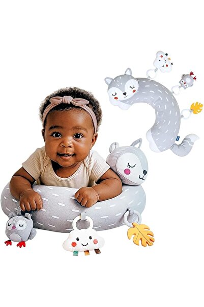 Vinnatsu وسادة وقت البطن مع 3 ألعاب حسية قابلة للفصل - دعم للرأس وتقوية الرقب...