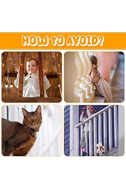 Generic 2-piece Child Safety Railing Net, Sturdy Balcony/Stair Protector (Brown, 3×0.79 m)