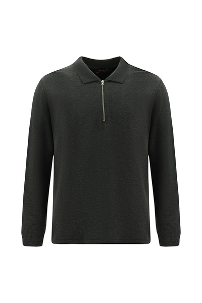 Abdullah Kiğılı A.K Polo Yk Ferm.Pam/Yün Sweatshirt - 8683841926177