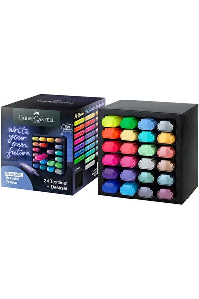 Faber Castell FC Textliner Superfluo 46 deskset stand 24pcs
