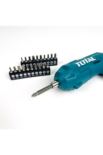 TOTAL 4V Cordless Screwdriver Set with Type-C Charging