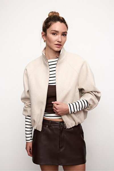 Stradivarius Soft-touch bomber jacket