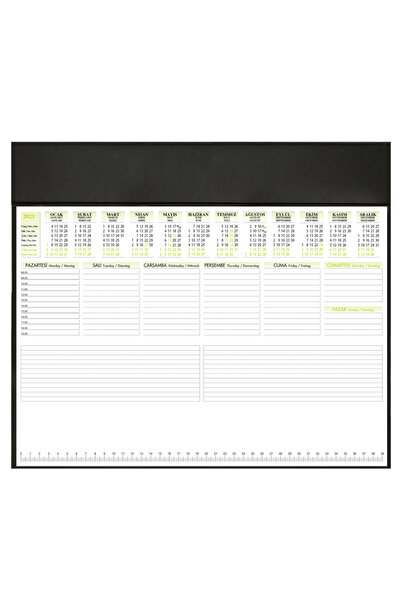 KESKİN COLOR Keskin Aj-68 Spiral Desk Mat 28X40 Weekly Biala Aj-68