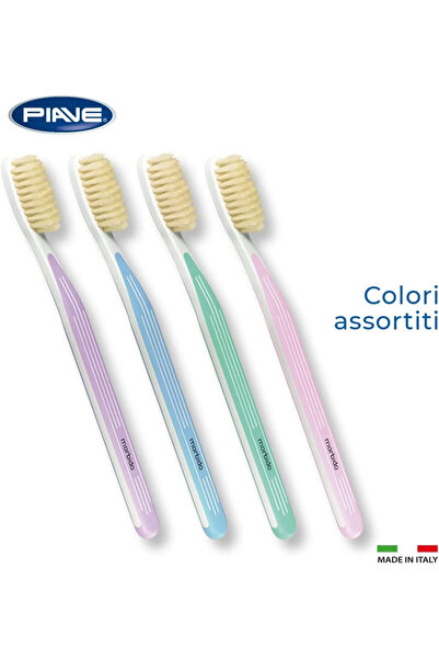 Piave Toothbrush, Treated Bristles, Soft, Made in Italy