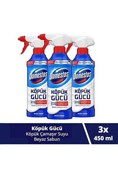 Domestos Köpük Gücü Köpük Çamaşır Suyu Beyaz Sabun 450 ml x3
