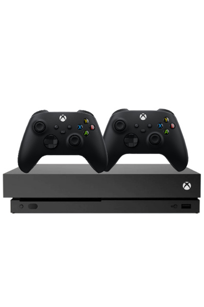 MICROSOFT Xbox One X 1TB, Negru + 2 Controlere (Second-hand)