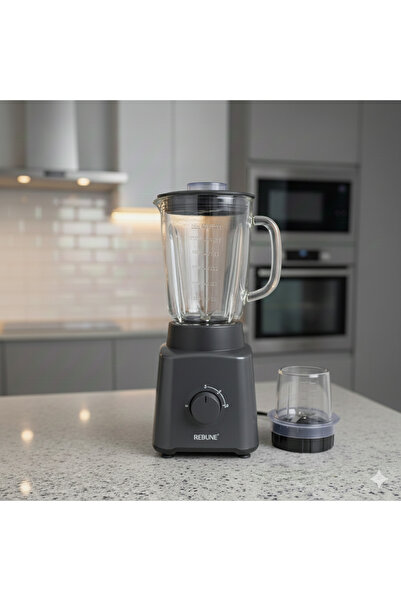 RİBBON خلاط كهربائي 2 لتر 650 واط رمادى RE-2-140 خلاط 2 في 1