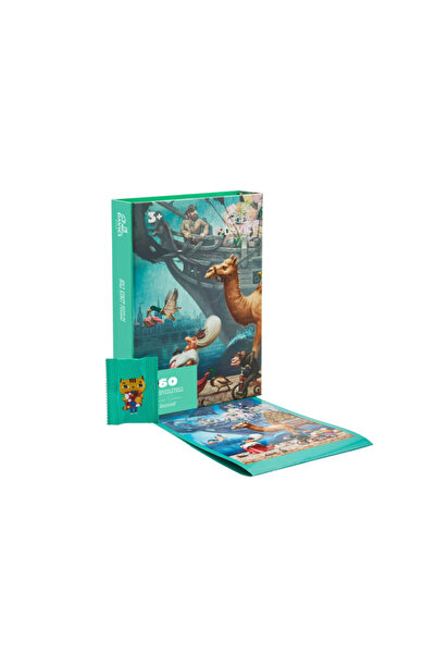 UkrainaSHOP Puzzle din lemn Corabie cu comori, 60 de piese