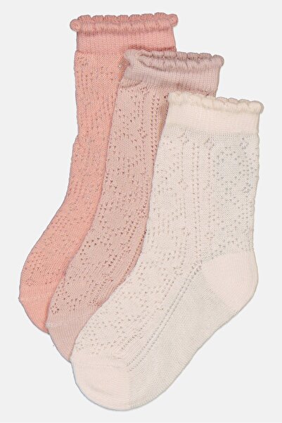 MOTHERCARE Toddlers Girl 3 Pairs Textured Socks, Multicolor