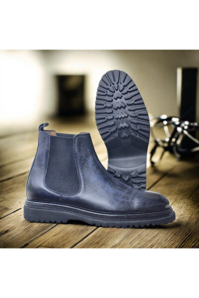 VİVA SHOES 100% Genuine Leather Eva Sole Chealsea Men's Half Boots