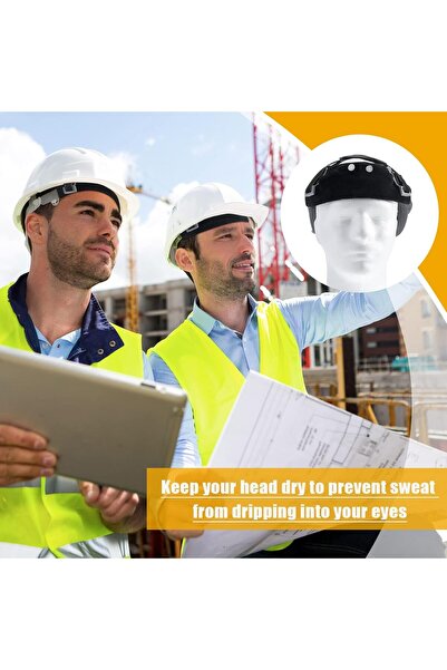 AZONEE Hard Hat Sweatbands 10 Pcs, Cotton Washable Helmet Liner, Reusable Headband