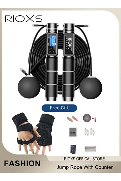 RIOXS Jump Rope with Counter For Men Women Kids Adjustable Fitness Exercise J...