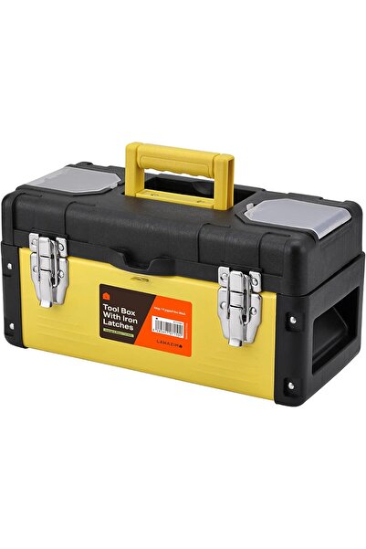 Lawazim صندوق أدوات بمزالج حديدية - ١٤ بوصة