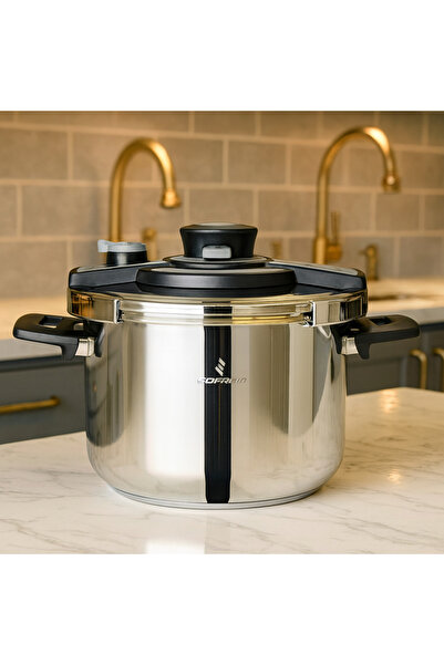 Dania ⭐ Turkish Sovram Steel Pressure Cooker – 8 Liters | Power, Safety, and Elegance in Your Kitchen! 🇹🇷✨