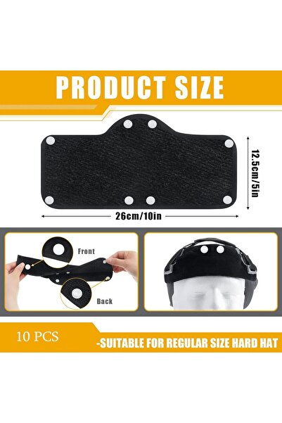AZONEE Hard Hat Sweatbands 10 Pcs, Cotton Washable Helmet Liner, Reusable Headband