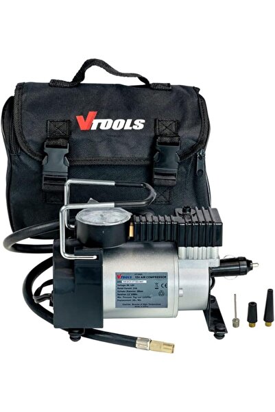 VTOOLS 12V Portable Air Compressor 100 PSI, Single Cylinder, Auto Stop, VT1303