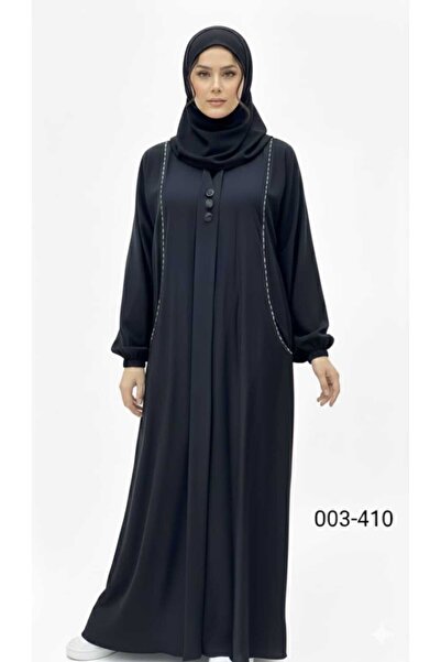 Nasa عباية سوداء بتصميم كلاسيكي