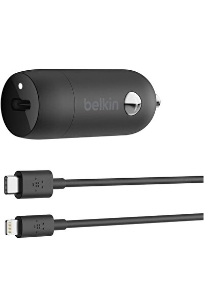 Belkin شاحن سيارة سريع USB-C بقوة 20 وات مع كابل USB-C إلى Lightning بطول 4 أ...