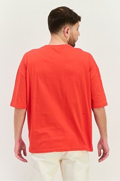 Trendyol Collection Men Crew Neck Short Sleeves Plain T-Shirt, Red