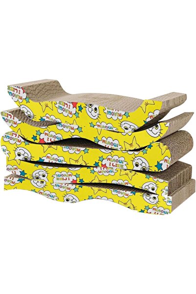 Margoun خدش القطط بتصميم موجة من الورق المقوى (عبوة من 5 قطع ب)