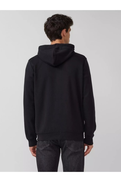 s.Oliver Men's sweatshirt with hood, Regular fit, Black