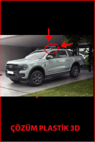 çözüm plastik Ford Ranger Ön Tavan Rayı Kapağı