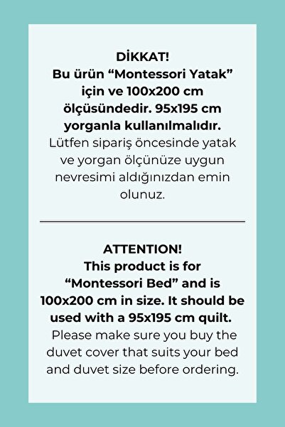 Tuğba Kuğu Montessori Bedding Set (100X200) - Little Lion Series - Letter V