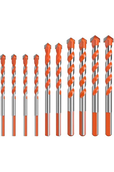NALACAL 10-Piece Heavy-Duty Masonry Carbide Tipped Drill Bit Set (6mm–12mm)