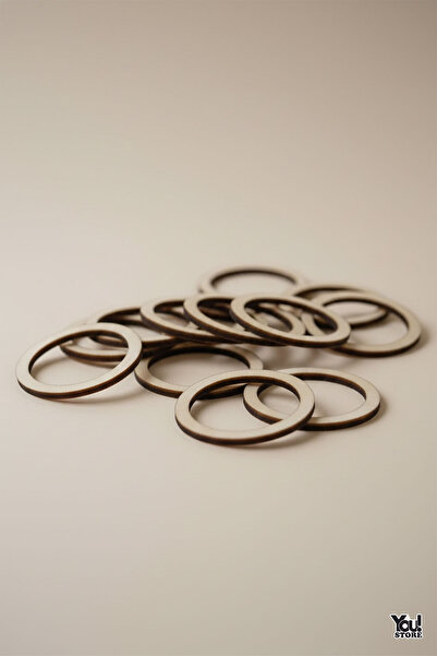 Youstore Ham Ahşap Çember 20 Adet 7 Cm Ip Dolamaya Uygun