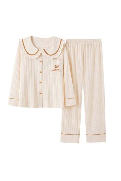 NIBEMINENT بيجامات نسائية قطنية أنيقة بمقاسات كبيرة