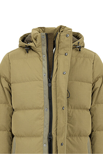 Abdullah Kiğılı Hooded Pockets Zippered Goose down Puffer Sports Coat