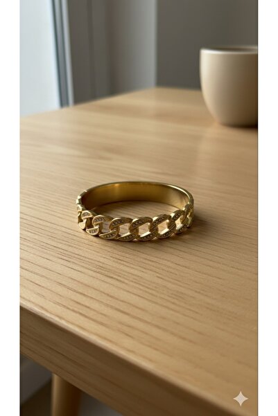 İNN JEWELLERY Steel Cuff Bracelet Anti-Tarnish Anti-Allergic Zirconium Figured (2 Years Importor Warranty)