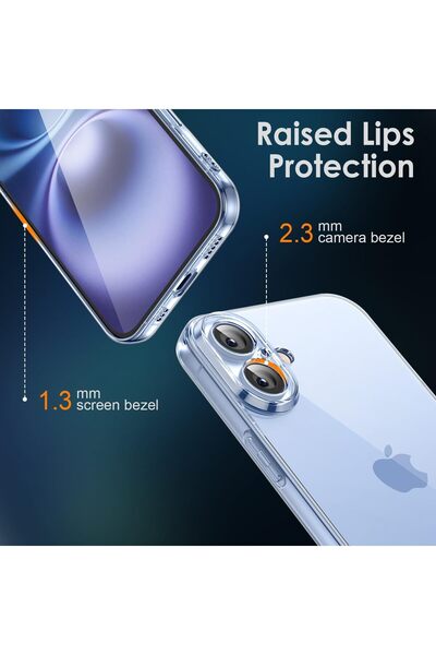 USIDE iPhone 17 Case Natural Transparent Shockproof Camera Protected Flexible Silicone Cover
