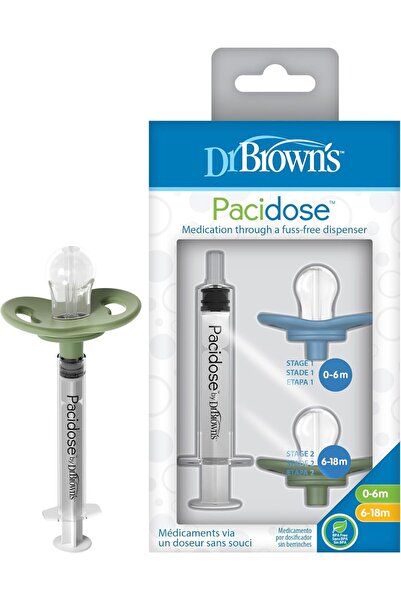 Generic لهاية دكتور براونز باسيدوس مع موزع دواء سائل للأطفال مع حقنة فموية، م...