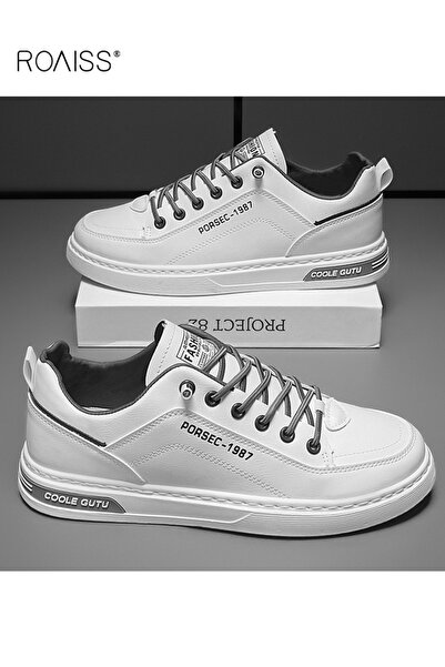 ROAISS أحذية رجالية أنيقة سهلة الارتداء، أحذية منخفضة الرقبة سهلة الارتداء، أ...