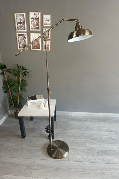 Bamyum Eskitme Lambader F Kol Hareketli Başlık Modern Metal Zemin Lambası