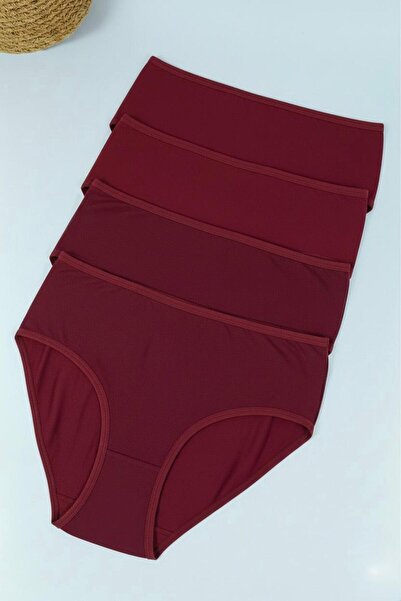 FUNELLA Women's 4-Pack High Waist Plain Panties