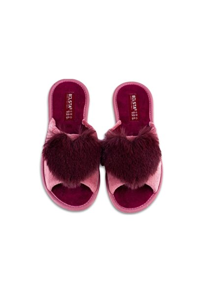 Belsta Pink velour slippers, size 40