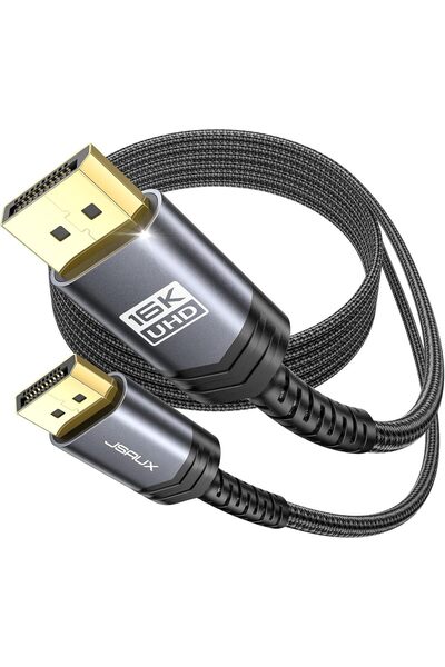 jsaux DisplayPort 2.1 Cable 3M - 80Gbps, Support 16K@60Hz, 8K@120Hz, 4K@240Hz