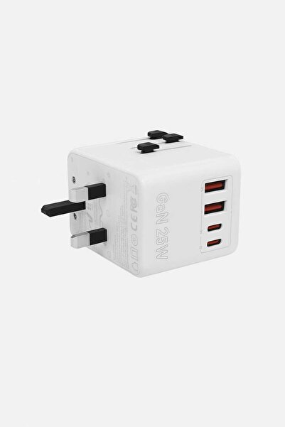 DESTE ELEKTRONİK SE-7010 Üniversal Seyahat Adaptörü 2 Usb - 2 Type-c Giriş 25...