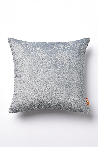THE KUN غطاء وسادة من المخمل المنسوج بنقشة نقطية - رمادي