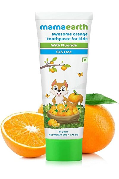 Mamaearth معجون أسنان للأطفال بنكهة البرتقال، 50 غرام