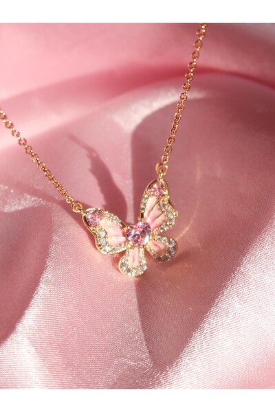 Reorah Collection Blushstone Butterfly Necklace