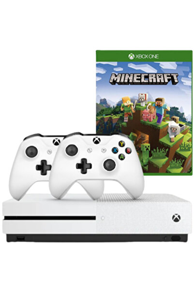 MICROSOFT Xbox One S 500GB Console (Second-Hand, White) + 2 Controllers + Minecraft (Second-Hand)
