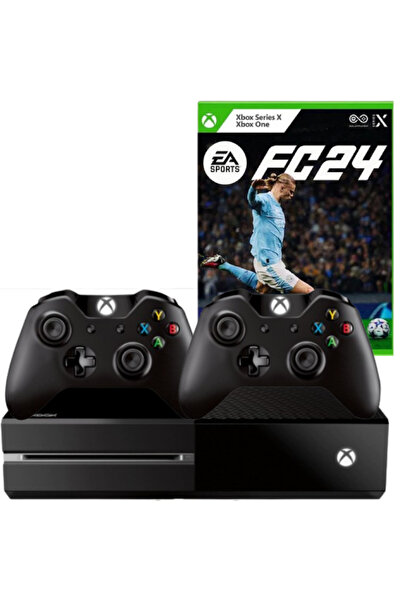 MICROSOFT Xbox One Console 500GB + 2 Controllers Second-Hand + FC 24 Game Second-Hand