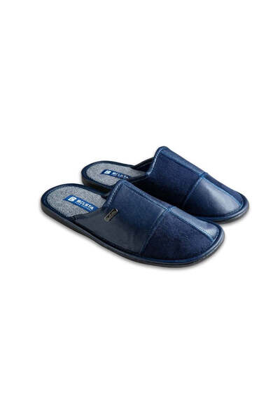 Belsta Papuci de casă suede blue, marimea 42