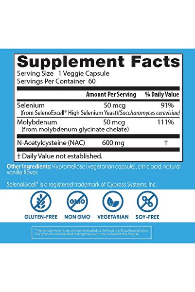 Doctor's Best Nac Detox Regulators Veggie Capsules (60 Pieces)